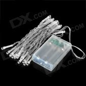 3W 30-LED Warm White Decoration String Light for Wedding / Christmas / Fairy Party - Transparent
