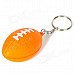 Creative American Football Shaped Sponge + Stainless Steel Keychain - Orange