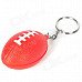 Creative American Football Shaped Sponge + Stainless Steel Keychain - Red