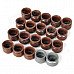Motorcycle Valve Oil Seal for CG125 / JH70 - Brown + Grey (10 PCS)