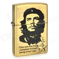 Che Guevara Pattern Kerosene Oil Lighter - Bronze (Type C)
