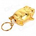 Novelty Pig Style Butane Lighter Keychain - Golden