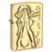 Fashion Girl Pattern Kerosene Oil Lighter - Bronze