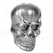 Large Skull Head Pattern Windproof Butane Gas Lighter - Grey