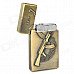 AK47 Pattern Dual Lamp Windproof Steel Butane Gas Lighter - Bronze AK47 Pattern Dual Lamp Windproof Steel Butane Gas Lighter - Bronze