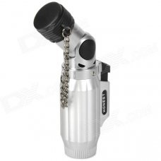 1300 Flame Temperature Zinc Alloy + Plastic Butane Gas Lighter - Silver