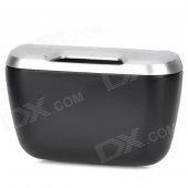 Multifunction Car Garbage Box Storage w/ Clip - Silver + Black