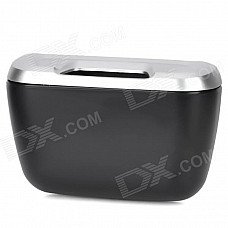 Multifunction Car Garbage Box Storage w/ Clip - Silver + Black