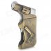 Spray Gun Pattern Windproof Butane Gas Lighter - Bronze