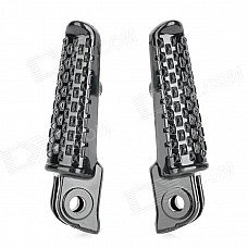 DIY Aluminum Alloy Front Pedals for Honda Motorcycle - Black (2 PCS)