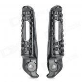 DIY Aluminum Alloy Back Pedals for Honda Motorcycle - Black (Pair)