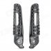 DIY Aluminum Alloy Back Pedals for Honda Motorcycle - Black (Pair)