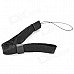 Fashion Cotton + Plastic Controller Strap for Wii - Black