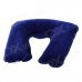 U-Style Air Inflatable Car Neck Pillow Cushion - Deep Blue