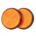 Decorative Round Reflective Plate for Motorcycle - Orange (2 PCS)