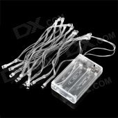3W 20-LED White Decoration String Light for Wedding / Christmas / Fairy Party - Transparent