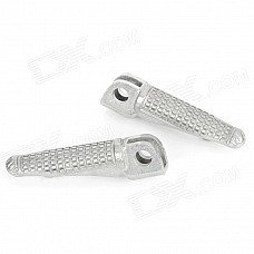Motorcycle DIY Aluminum Alloy Front Pedals for KAWASAKI ZX-6R / ZX-10R - Silver (2 PCS)