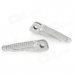Motorcycle DIY Aluminum Alloy Front Pedals for KAWASAKI ZX-6R / ZX-10R - Silver (2 PCS)
