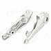 Motorcycle DIY Aluminum Alloy Front Pedals for KAWASAKI ZX-6R / ZX-10R - Silver (2 PCS)