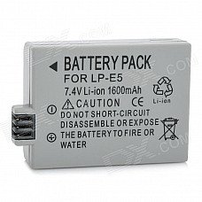 RuiBo Replacement LP-E5 7.4V 1600mAh Battery Pack for Canon 500D / 450D / 1000D + More - Grey RuiBo Replacement LP-E5 7.4V 1600mAh Battery Pack for Canon 500D / 450D / 1000D + More - Grey