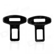 TYPER R01 Plastic Universal Seat Safety Belt Buckle - Black (2 PCS)