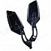 DIY Motorcycle Anti-Glare Back Rearview Mirrors - Black + Blue (Pair) DIY Motorcycle Anti-Glare Back Rearview Mirrors - Black + Blue (Pair)