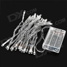 3W 40-LED 4-Color Decoration String Light for Wedding / Christmas / Fairy Party - Transparent 3W 40-LED 4-Color Decoration String Light for Wedding / Christmas / Fairy Party - Transparent