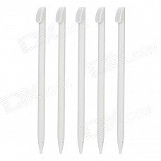 Compact Plastic Stylus Pen for Nintendo 3DSLL - White (5 PCS)