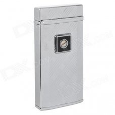 Carved Chrome Touch Sensor Windproof Butane Gas Lighter - Silver (1 x LR44) Carved Chrome Touch Sensor Windproof Butane Gas Lighter - Silver (1 x LR44)