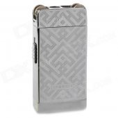 Elegant Stainless Steel Windproof Dual Flame Butane Gas Lighter - Silver