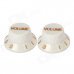 Plastic Volume Knob for Electric Guitar / Bass - White (2 PCS)