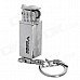 Mini Aluminum Alloy Refillable Butane Flint Lighter w/ Keychain - Silver