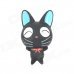 Cute Cartoon Cat Figure Doll Toy w/ Suction Cup - Black
