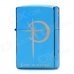 EARTH Love is Eternal Pattern Windproof Zinc Alloy Kerosene Oil Lighter - Blue