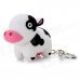 Cow Style LED Light Plastic Keychain - White + Black + Red (3 x AG10) Cow Style LED Light Plastic Keychain - White + Black + Red (3 x AG10)