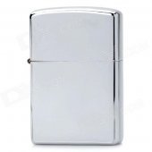 EARTH Solid Color Mirror Pattern Windproof Zinc Alloy Kerosene Oil Lighter - Silver