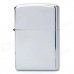 EARTH Solid Color Mirror Pattern Windproof Zinc Alloy Kerosene Oil Lighter - Silver