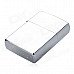 EARTH Solid Color Mirror Pattern Windproof Zinc Alloy Kerosene Oil Lighter - Silver