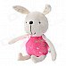 Babytalk CT017 Cute Plush Rabbit Bunny Doll Toy - Deep Pink + White