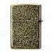 Earth Classic Crusader Pattern Windproof Fluid Fuel Lighter - Bronze