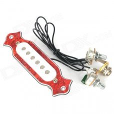 Universal Acoustic Guitar Pickup - White + Red Universal Acoustic Guitar Pickup - White + Red