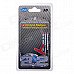 3D Cool 2.2 T Style Chrome Alloy Car Decoration Sticker - Silver + Red