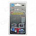 3D Cool 2.0 T Style Chrome Alloy Car Decoration Sticker - Silver + Red