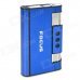 2-in-1 Focus YH007 Aluminum Alloy Automatic Ejection Cigarette Case Lighter - Blue