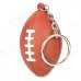 Creative American Football Shaped Sponge + Stainless Steel Keychain - Brown Creative American Football Shaped Sponge + Stainless Steel Keychain - Brown