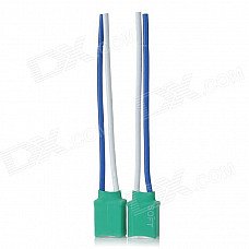 DIY Ceramic H7 Socket Bulb Connector - Green + White (2 PCS)