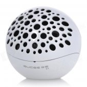 GUCEE X1 Portable Bluetooth V3.0 + EDR Stereo Speaker w/ Microphone for Iphone / Ipad - White