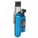 Mini Stainless Steel + Plastic Windproof Butane Gas Lighter - Azure Blue + Silver + Black