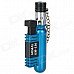Mini Stainless Steel + Plastic Windproof Butane Gas Lighter - Azure Blue + Silver + Black