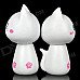 Cute Nodding Head Gum Cat Set - White (2 PCS)